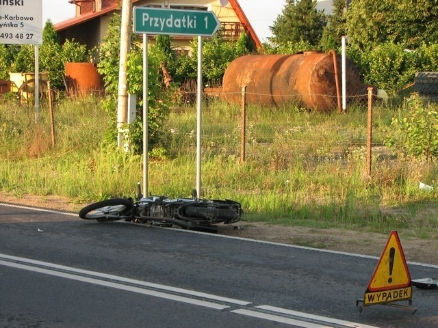 [Aktualizacja] Wypadek z udziałem motocyklisty