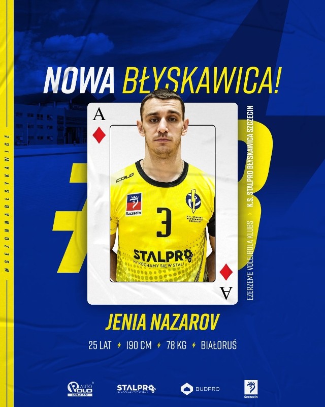 Jenia Nazarov jako as w składzie Stalpro Błyskawicy Szczecin.
