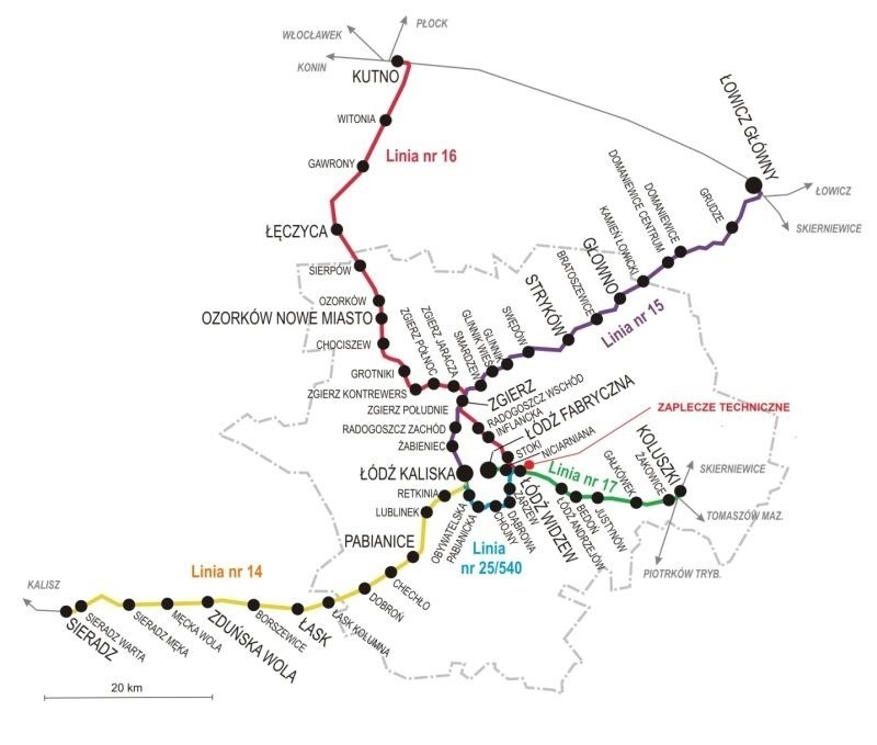 Nowe przystanki dla Łódzkiej Kolei Aglomeracyjnej [MAPA]