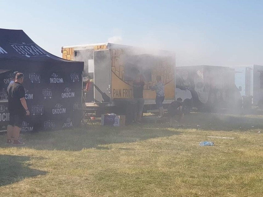 Wybuch i pożar w food trucku w Grudziądzu. Jedna osoba...