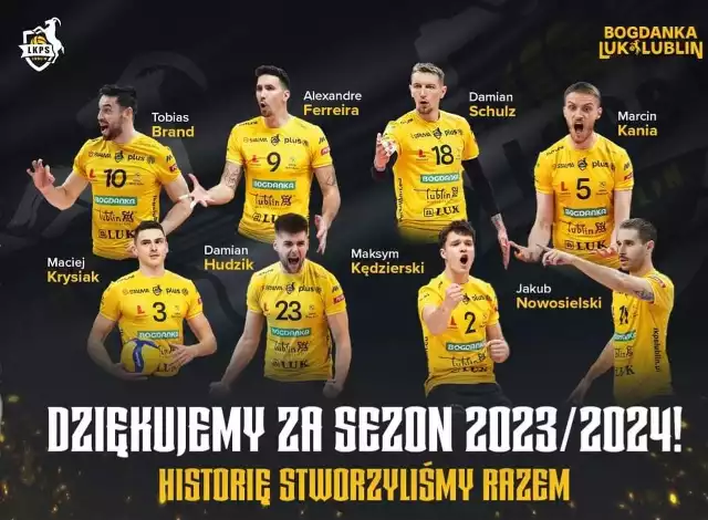 (Po sezonie 2023/24 z Bogdanki LUK Lublin odeszło ośmiu siatkarzy)