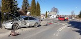 Wypadek w Tomaszowie Lubelskim. Cztery osoby trafiły do szpitala, w tym dwoje dzieci