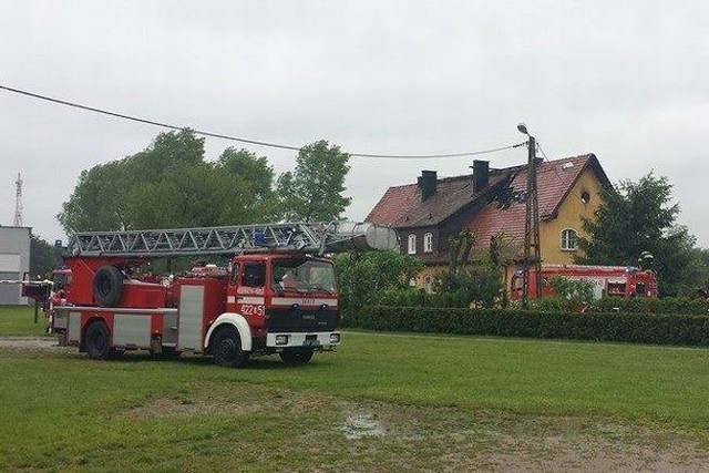 Pożar przy ul. Brzechwy w Kędzierzynie-Koźlu.