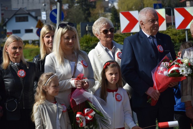 Święto Konstytucji 3 maja w Sępólnie. Obchody przy Pomniku Chrystusa Króla