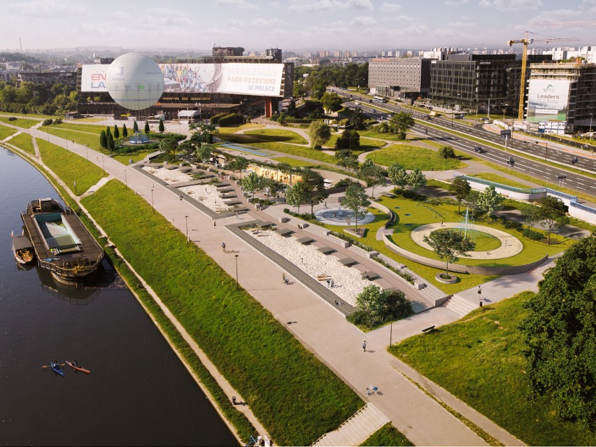 Kraków. Zobacz, jak będzie wyglądać nowa plaża nad Wisłą [WIZUALIZACJE]