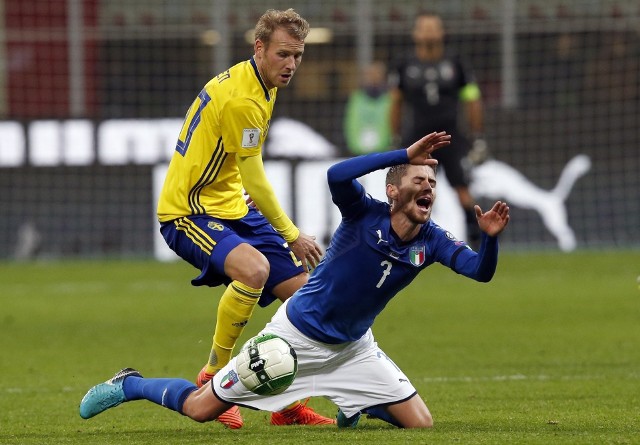 Baraże MŚ 2018: Włochy - Szwecja 0:0. Włosi nie znaleźli sposobu na defensywę Szwedów i mundial zobaczą w telewizji