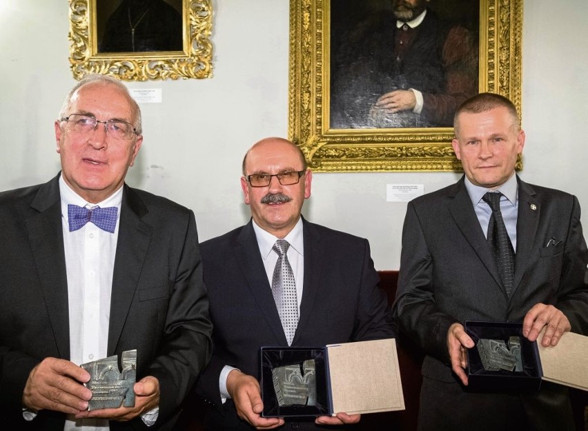 Od lewej: prof. Aleksander Skotnicki, Stanisław Ficek i...