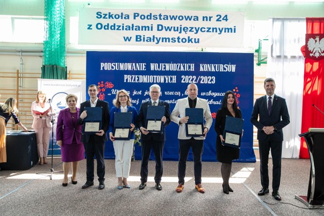 08-05-2023 bialystok podsumowanie wojewodzkich konkursow przedmiotowych fot. wojciech wojtkielewicz / kurier poranny / gazeta wspolczesna / polska press