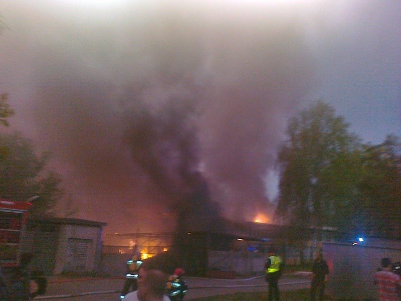 Pożar przy ul. Judyma w Szczecinie. 