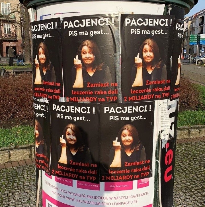 Posłanka Lichocka na plakatach w Szczecinie