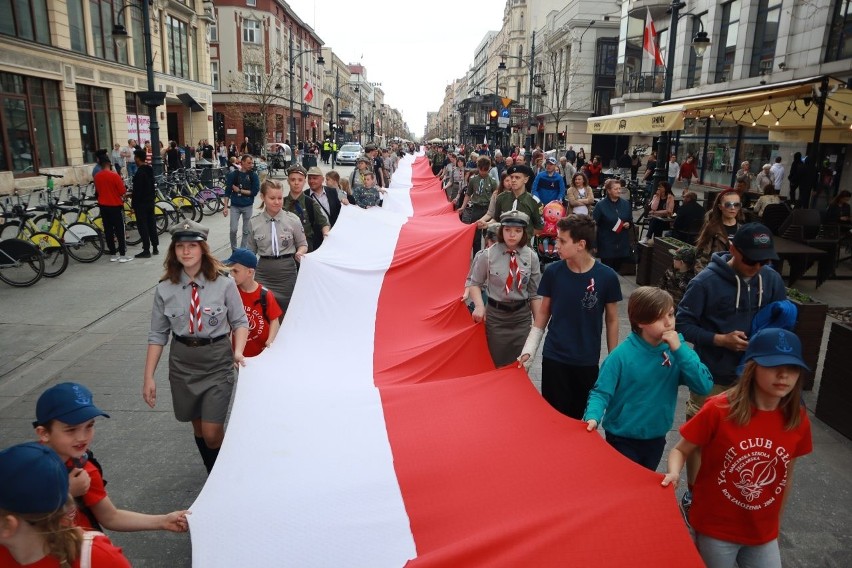 Tak było w Dniu Flagi przed rokiem - 2 maja 2022 w Łodzi....