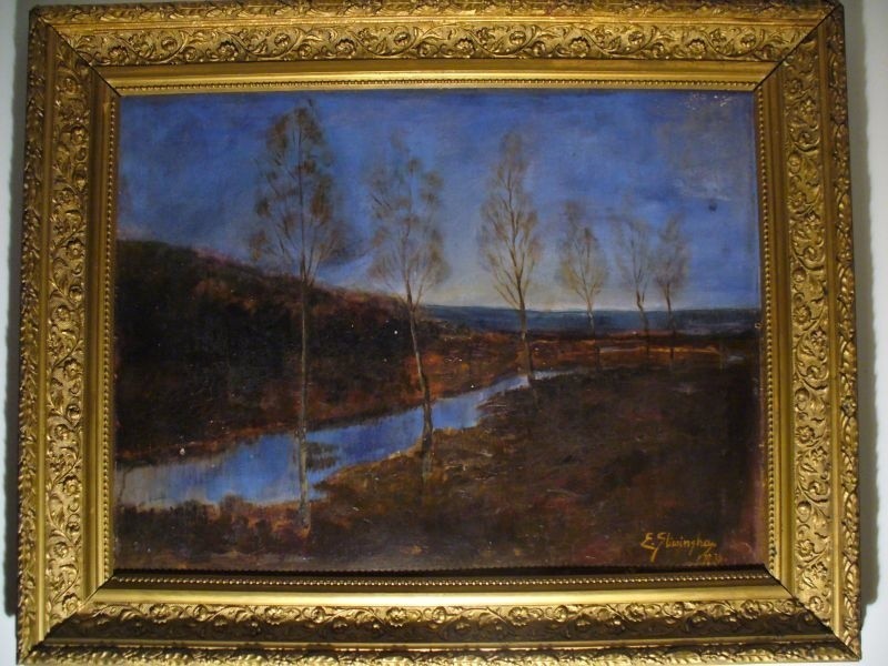 Jeden z pejzaży namalowany przez Elżbietę Śliwińską