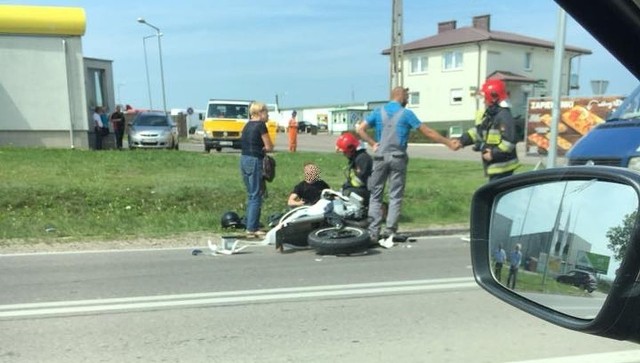 Wypadek motocyklisty na Szosie Knyszyńskiej