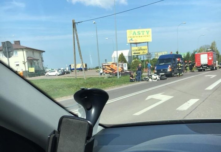 Wypadek motocyklisty na Szosie Knyszyńskiej