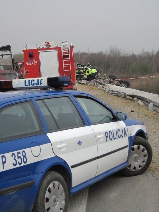Wypadek na DK81 w Wiślicy
