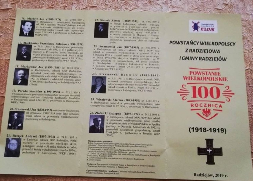 Członkowie Towarzystwa Miłośników Kujaw zapalili znicze na grobach powstańców wielkopolskich - mieszkańców Radziejowa i okolic