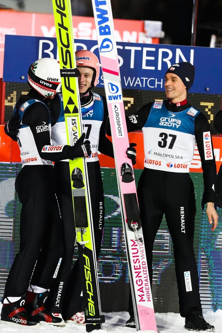 Kamil Stoch, Dawid Kubacki i Piotr Żyła