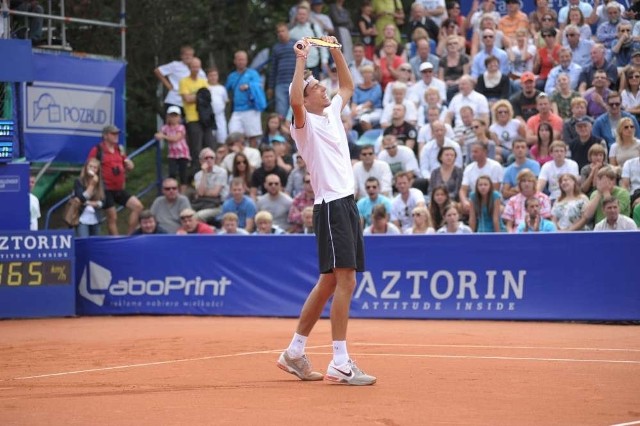 Jerzy Janowicz podczas Porsche Open w Poznaniu