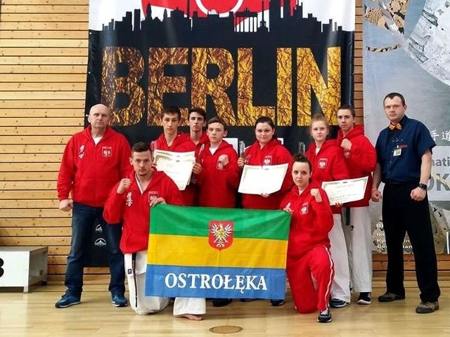 Reprezentacja Ostrołęckiego Klubu Karate Kyokushin w Berlinie.