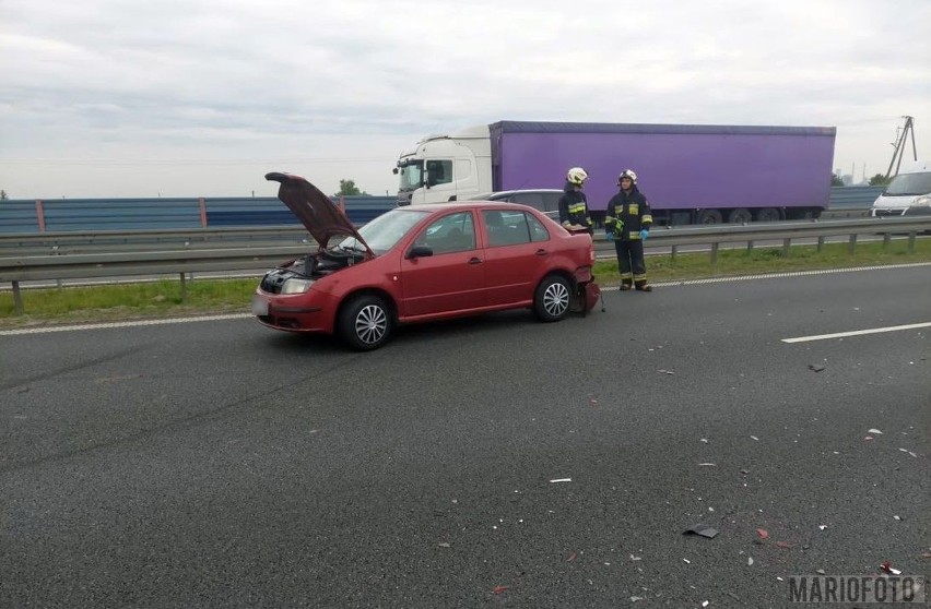 Zderzenie na krapkowickim odcinku autostrady.