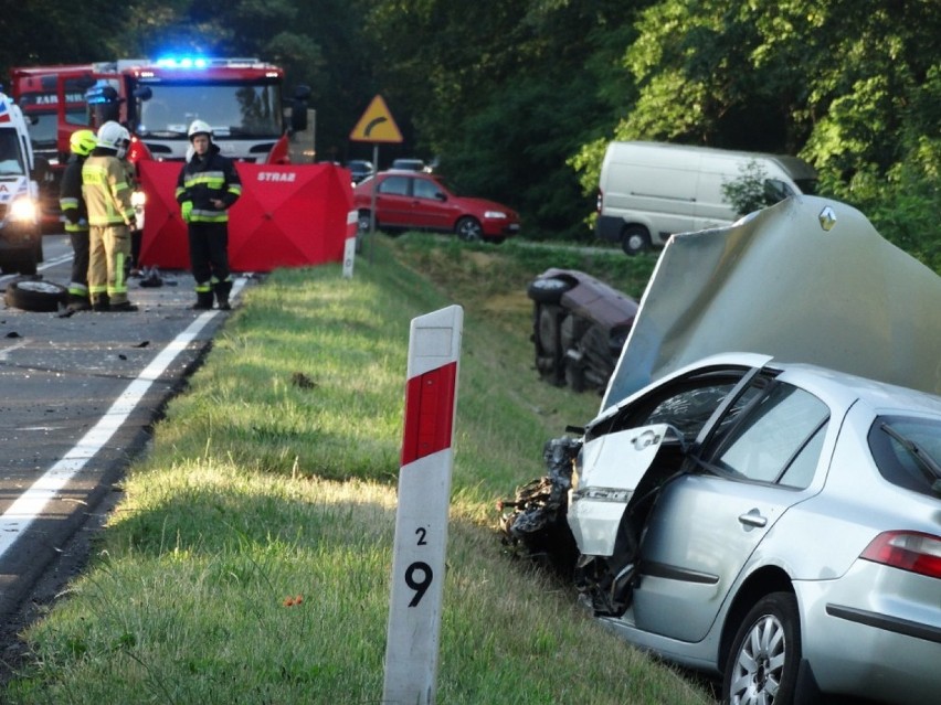 Siła zderzenia była potężna - samochody wpadły do rowu i...