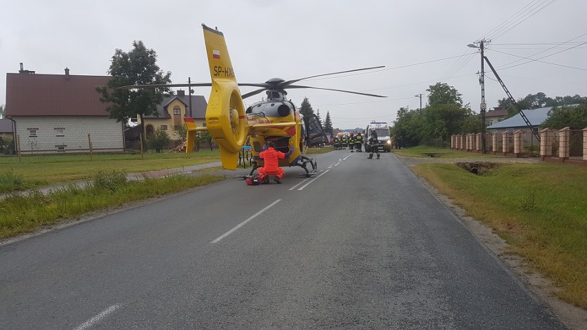 Wypadek w Medyni Głogowskiej. Nie żyje kierowca daewoo