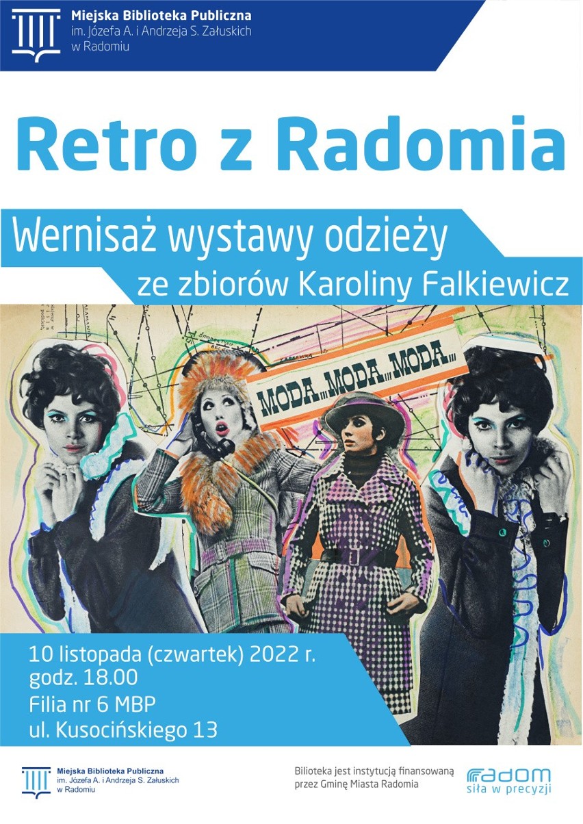 Wernisaż wystawy o modzie retro odbędzie się w filii numer 6 Miejskiej Biblioteki Publicznej w Radomiu