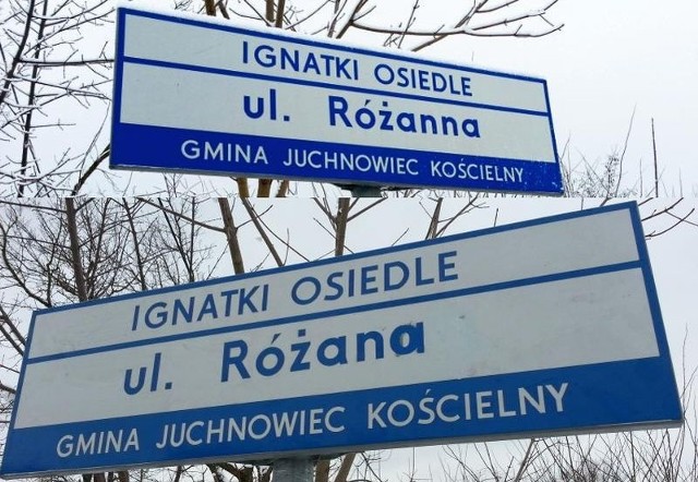 Po naszej interwencji nazwa ulicy została zmieniona z Różannej na Różaną, ale jakość wykonania pozostawia wiele do życzenia.