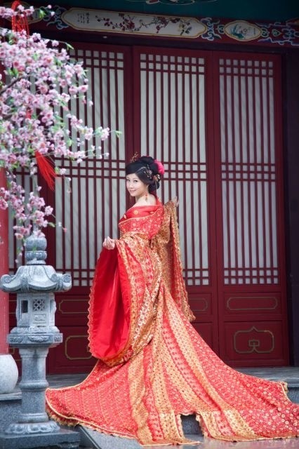 Kolorem dominującym podczas tradycyjnych chińskich ceremonii...