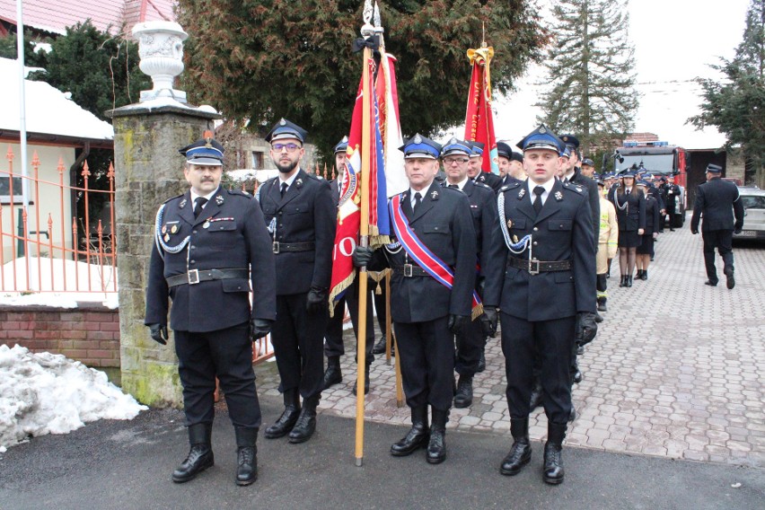 Pogrzeb druha OSP Lubień