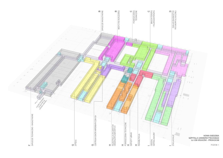 Na poziomie -1 znajdą się pomieszczenia dedykowane medycynie...