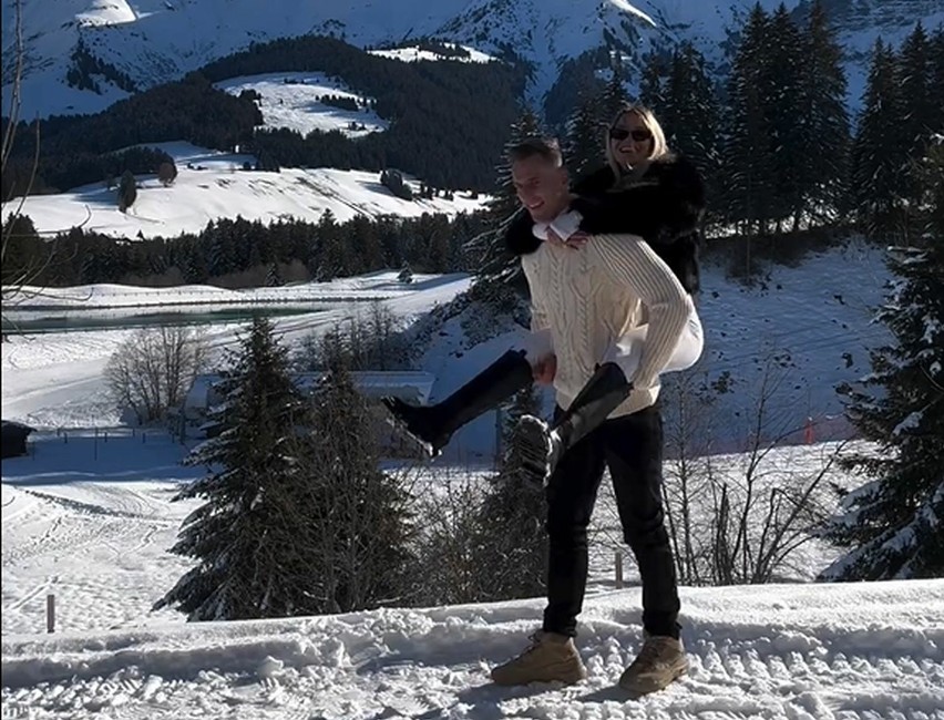 Arkadiusz Milik i Agata Sieramska na wypadzie w Alpach