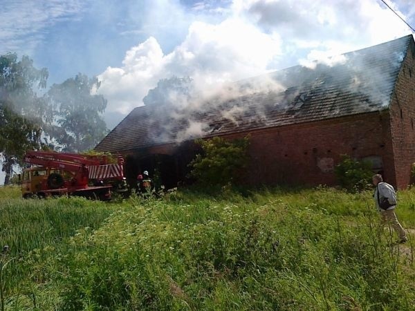 Pożar stodoły w Żółcinie