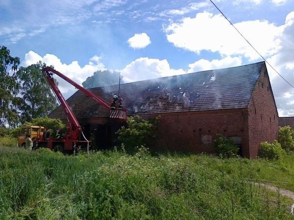 Pożar stodoły w Żółcinie