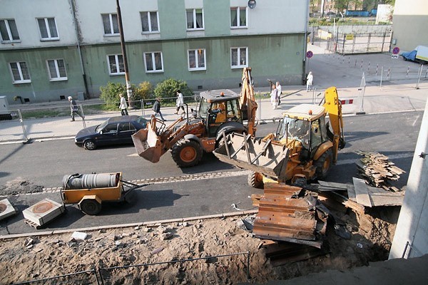 Zdjecia z budowy Galerii Slupsk pomiedzy ulicami Tuwima i...