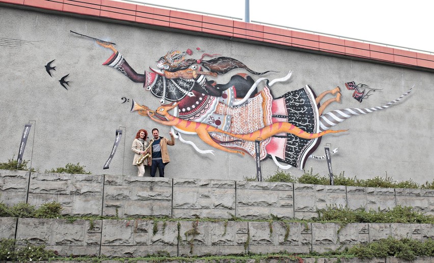 Kraków. Nowy mural na Rondzie Mogilskim. Takiego jeszcze nie było