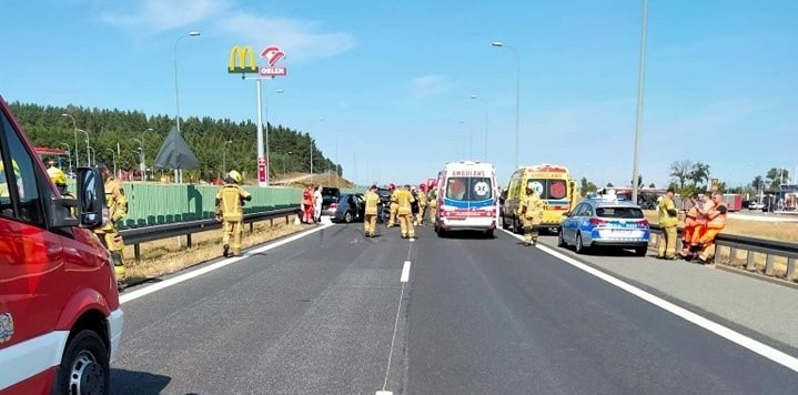 Karambol na autostradzie A1! Na jezdni w kierunku Gdańska zderzyło się 5 aut