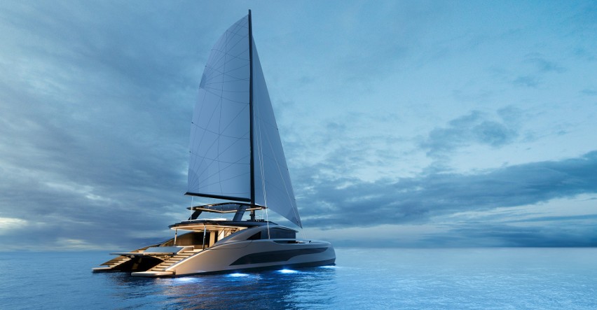 Tak będzie wyglądał bezemisyjny katamaran konceptu Zero Cat stoczni Sunreef Yachts