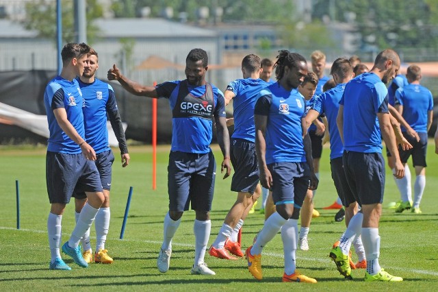 Trening Lecha Poznań przed meczem z Videotonem FC