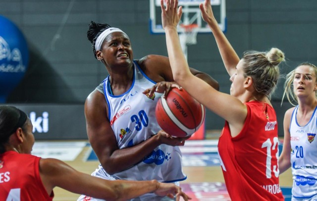 Shante Evans zdobyła w Polkowicach 25 punktów, trafiając 8 z 15 rzutów z gry