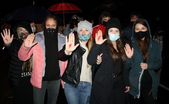 Protest kobiet w Grodkowie.