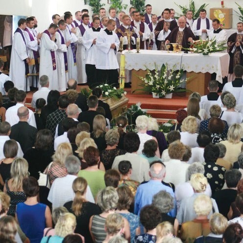 Nabożeństwo żałobne w kościele św. Franciszka w Ostrołęce