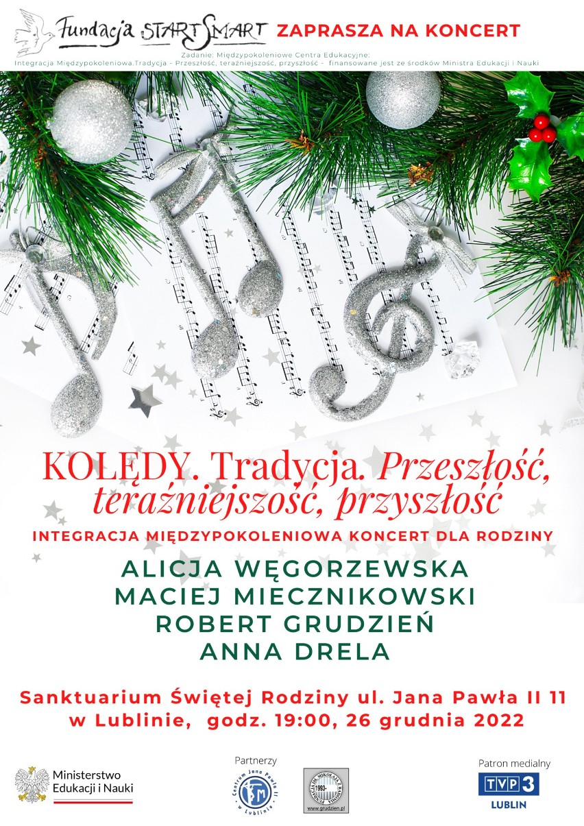 Wspólnie kolędujmy z Alicją Węgorzewską i innymi artystami. Koncert Kolęd Lublin-Czuby 2022