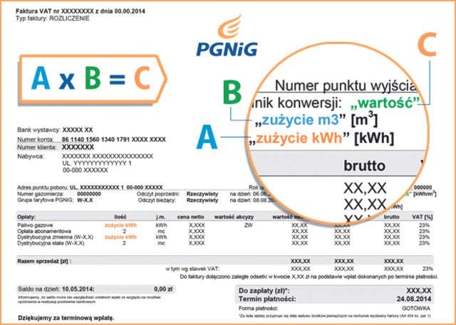 Tak wygląda wzór nowego rachunku za gaz, który trafi do naszych skrzynek