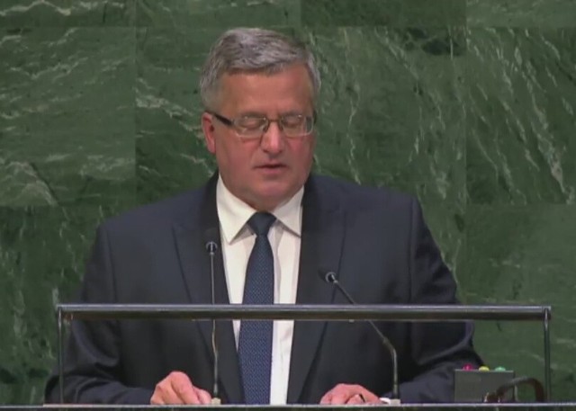 B. Komorowski na forum ONZ: Konflikt ukraińsko-rosyjski zagroził bezpieczeństwu Europy