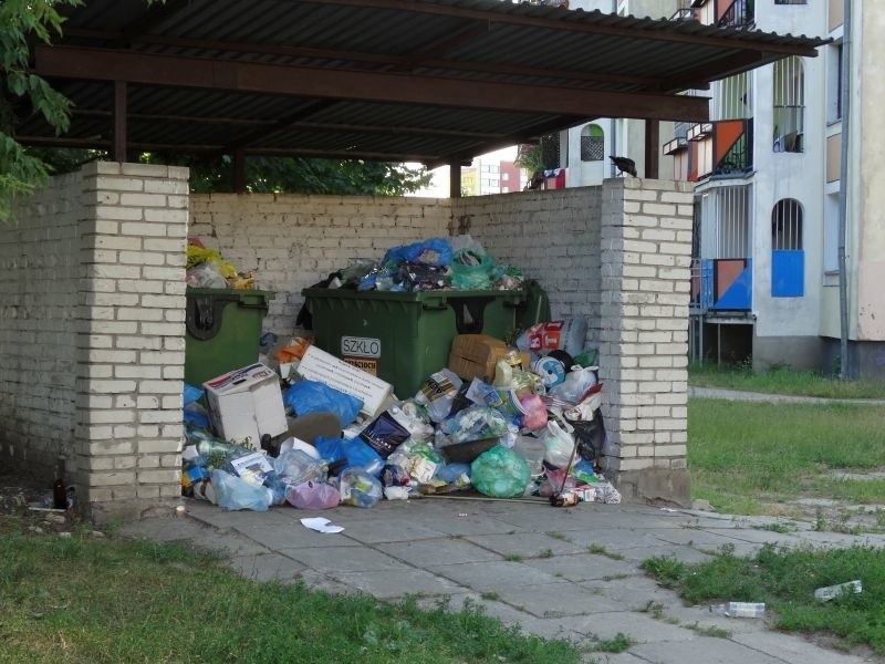Ul. Wiatrakowa - Śmieci przy placu zabaw (zdjęcia)