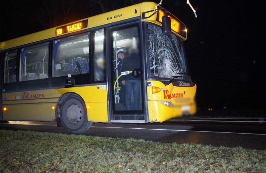 51-letni kierowca autobusu jadąc w kierunku Słupska potrącił...