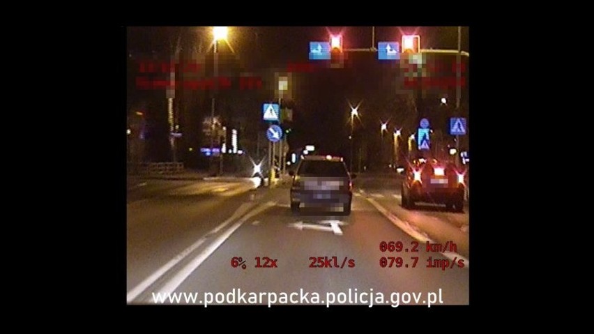 Pijany kierowca peugeota uciekał przed policjantami ulicami Rzeszowa. Zobacz film z pościgu