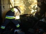 Zwarcie i pożar w mieszkaniu w Ostrowcu