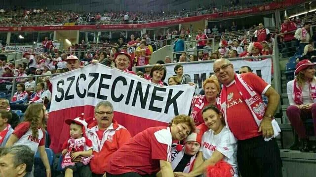 Nasi kibice na ME w Krakowie na meczu z Serbią.